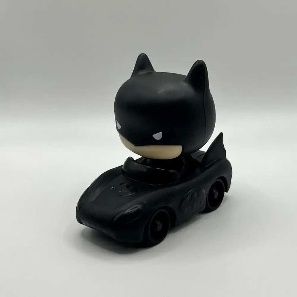 3 in DC Batman Desk Figurine with Black Vehicle Car